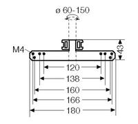 HENSEL Hensel Fixation de mât pour fixation extérieure DK MB 3 Quantité:1