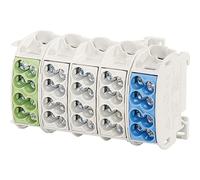 Hensel 2600137 Borne de dérivation pour conduite principale tricolore 5 pôles Type de conducteur = L