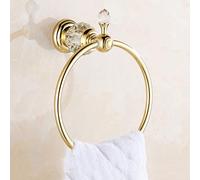 Hensftods Porte-serviette en laiton massif doré avec crochet pour peignoir, porte-savon, porte-serviette, porte-gobelet, accessoire de salle de bain