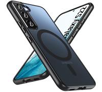 Hensinple Coque de protection magnétique pour Samsung Galaxy S22, compatible avec MagSafe, résistante aux chocs, aux rayures et aux traces de doigts, fine et translucide, mate