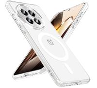 Hensinple Coque magnétique pour OnePlus 13 [Compatible avec MagSafe] Translucide, résistante aux Chocs, Fine, de qualité Militaire, Anti-Chutes, Anti-Traces de Doigts (Transparent)