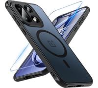 Hensinple Coque magnétique pour OnePlus 15, avec Protecteur d'écran OnePlus 15, Compatible avec MagSafe, translucide, Mat, résistant aux Chocs, de qualité Militaire (Noir)