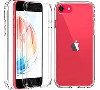 Hensinple Coque pour iPhone SE 2022 4,7 Pouces, iPhone SE2020/iPhone 8/iPhone 7 Coque avec Protection D'écran, 360 Degrés Antichoc Étui de Protection Housse pour iPhone SE 2022/SE 2020/8/7 - Clair