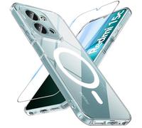 Hensinple Coque Redmi 15C avec verre de protection, magnétique étui antichoc pour Redmi 15C coque arrière fine de protection pour Xiaomi Redmi 15C, transparent
