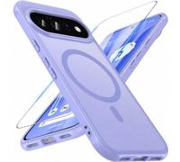Hensinple Magnetic Coque pour Google Pixel 11/11 Pro avec protecteur d'écran, compatible avec MagSafe et Pixelsnap - Qualité militaire - Antichoc, translucide, mate et rigide - Violet