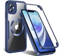 Hensinple Magnétique Coque pour iPhone 11 avec Protection D'écran, Compatible avec MagSafe, 360 Degrés Antichoc Anti-Rayures Protection Etui Housse pour iPhone 11 - Bleu