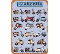 Henson Lambretta Motorcycles Vintage Tin Sign Logo 12 * 8 inches Advertising Eye-Catching Wall Decoration