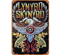 Henson Lynyrd Skynyrd Southern Rock and Roll Vintage Tin Sign Logo 12 * 8 inches Advertising Eye-Catching Wall Decoration