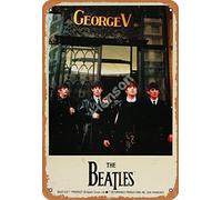 Henson The Beatles Georgev Plaque décorative Murale Vintage en étain avec Logo 30,5 x 20,3 cm