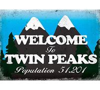 Henson Welcome to Twin Peaks Nostalgic Art Beautiful Traditional Tin Sign Metal Painted Modern Wall Decoration Art Poster Game Room House Rules Street Sign