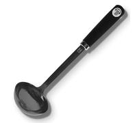 HENSSLERS® Louche à soupe - 32 cm en acier inoxydable, bord profond pour une portion précise et propre des soupes et des sauces, pratique et élégante