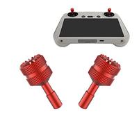 Hensych 1 paire de joysticks en alliage d'aluminium de 2 g pour Mini 3 Pro avec télécommande pour écran - Baguette amovible pour accessoires D-J-I RC (rouge)
