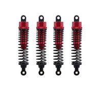 Hensych 4 pack Amortisseur amortisseur métallique avant et arrière réglable 60mm 85mm 100mm pour type de chenille de camion de voiture de 1/10 RC Axial SCX10 TRX4 D90 (Rouge, 85mm)