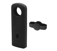 Hensych Coque de protection en silicone avec cache d'objectif pour appareil photo panoramique Ricoh Theta SC2 360 Noir