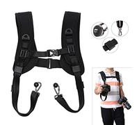 Hensych En forme de K Instantané rapide Caméra Bretelles Libération rapide Double épaule Harnais Coussin souple Décompression Courroie pour appareils photo reflex numériques