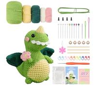Henunem Kit Crochet, Crochet Kit Débutants Pour Crocheter Des Animaux,Kit Crochet Debutant Complet avec Une Analyse Vidéo étape Par étape-Cerf Sika (Dragon vert, Vert)