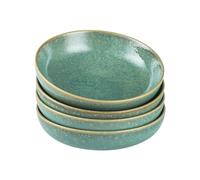 HENXFEN LEAD Bols à pâtes,740mL Bols à soupe en céramique, set de 4 bols à salade en porcelaine, Vert brillant