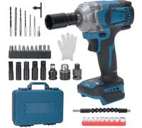 HENYEER 700 Nm Clé à chocs sans fil compatible avec batterie Makita 18 V, clé sans balais professionnelle 1/2" pour pneus de voiture, échafaudages et assemblage automobile (sans batterie ni chargeur)