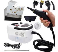 HENYEER Nettoyeur vapeur portable, nettoyeur vapeur électrique haute pression 2500 W avec 6 vitesses réglables et 3 types de têtes de brosse, grand réservoir d'eau 1200 ml pour salle de bain, cuisine