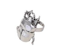 HENYGEN Bijoux tendance inspirés de la nature en forme de cigale - Ajustement confortable - Bague réglable en alliage robuste - Unisexe - Taille réglable, Silver, Comme décrit, Comme décrit.
