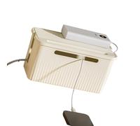 HENYGEN Boîte de rangement de câbles avec couvercle pour bureau et usage domestique pour gérer les multiprises et les cordons de charge