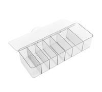 HENYGEN Boîte de rangement transparente pour câbles avec 8 compartiments pour ranger les câbles