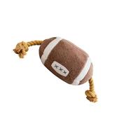 HENYGEN Jouet à mâcher amusant en corde de coton tressé pour chien - Jouet de football en forme de balle pour soulager l'anxiété des chiens de taille moyenne et grande - Pour tirer et attraper un