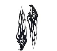 HENYGEN Lot de 2 autocollants réfléchissants pour voiture, motif flamme, scooter, vélo, décalcomanies réfléchissantes pour voiture, décalcomanies personnalisées