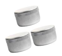 HENYGEN Lot de 3 boîtes de rangement pratiques en aluminium pour échantillons de sol en laboratoire pour la conservation des échantillons de sol