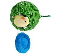 HENYGEN Nichoir permanent avec imitation rotin tressé Idéal pour les petits oiseaux de compagnie