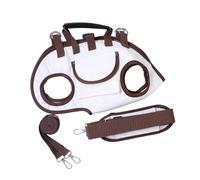 HENYGEN Sac à dos confortable pour chien, structure de crochet de sécurité, substance de ventilation, promenades quotidiennes, courtes excursions, couleur blanche, sac à bandoulière pour chien gratuit