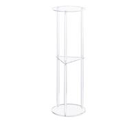 HENYGEN Table d'appoint ronde moderne en acrylique robuste avec trois étagères pour améliorer la décoration de la maison avec praticité table contemporaine