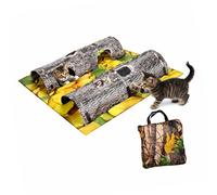 HENYGEN Tapis de tunnel pliable pour économiser de l'espace sous le lit pour encourager à creuser et dissimuler un aspect naturel, lavable en machine, 101,6 x 119,4 cm, tunnel sonore bruyant