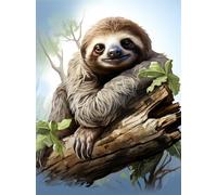 Henypt 14CT Kit Point De Croix Imprimé Debutant Paresseux Aquarelle Diy Broderie À La Main Compté Adultes Pré-Imprimé Cross Stitch Debutant Starter 80x100cm