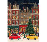Henypt Broderie Point de Croix Rue des dessins animés Paysage DIY Broderie Starter Complet Kit Débutants et Personnes âgées,Avec Accessoires Créations Artisanales/Cadeaux 14CT 80x100cm