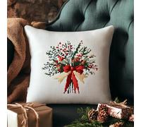 Henypt Coussin À Point Compté Bouquet Coloré De Dessin Animé Cross Stitch Cushion Set Kit Coussin Au Point De Croix 11Ct Sans Noyau D'Oreiller Pour Débutants Et Adulte 45x45cm