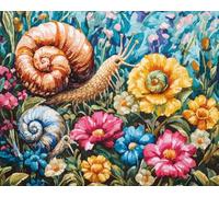 Henypt DIY Kits de Crochet Tapis Escargot coloré 52x38cm