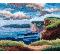 Henypt DIY Kits de Crochet Tapis Falaises du bord de mer 55x75cm