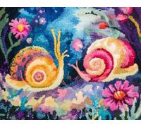 Henypt DIY Latch Hook Kit Tapis Escargot de dessin animé 60x90cm