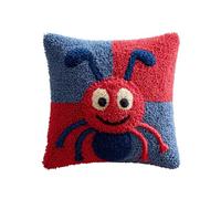 Henypt DIY Latch Hook Kits,Fourmi de dessin animé,Kits de Crochet de Loquet,Coussin au Point Noué,Latch Hook Canevas Coussin,43x43cm