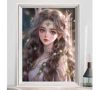 Henypt Kit Broderie Point De Croix Fleurs Imprimé Tissu De Grille, Fruit Point De Croix Kit De Broderie 11Ct Diy Œuvres D'Art Faites À La Main Pour Adultes Débutants 30X40Cm