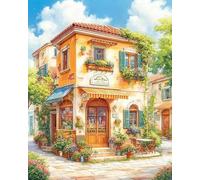 Henypt Kit De Broderie De Perles Bonsaï Paysage Cottage 40X50Cm- Diy Point De Croix - Kit Complet Pour Loisirs Créatifs Kit Broderie Perles 9Ct