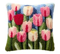 Henypt Kit de Coussin avec Crochet à Loquet, tulipes