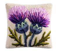 Henypt Kit De Crochet De Verrouillage Coussin, fleurs violettes