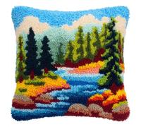 Henypt Kit de Crochet de Verrouillage Coussin Paysage pastoral