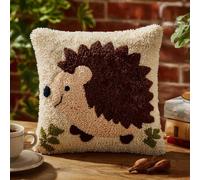 Henypt Kit Tapis Au Point Noué, hérisson Kit de Crochet de Verrouillage, Tapis Imprimé Coussin Crochet, Point Noué Coussin 43x43cm