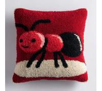 Henypt Latch Hook Cushion Kits for Adults,Damier coloré,Pillowcase Kids Beginner DIY Needlework Embroidery Kits Handmade Set Craft Sofa Home Decor 43x43cm