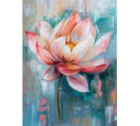 Henypt Point de Croix Kit Complet fleurs roses DIY Canevas Kit Complet Adultes Débutants,Avec Accessoires Art Mural Pour La Maison 14CT 40x50cm