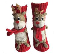 heofonm 3D Knit Animal Socks, Cute Funny Novelty Animal Hugging Socks for Christmas, Women Teenage Girl Gifts (#01)