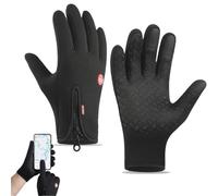 heofonm Ultimate Waterproof & Windproof Thermal Non-Slip Gloves, Unisex Sports Cycling Thermal Touch Screen Windproof Gloves (Black,Large)
